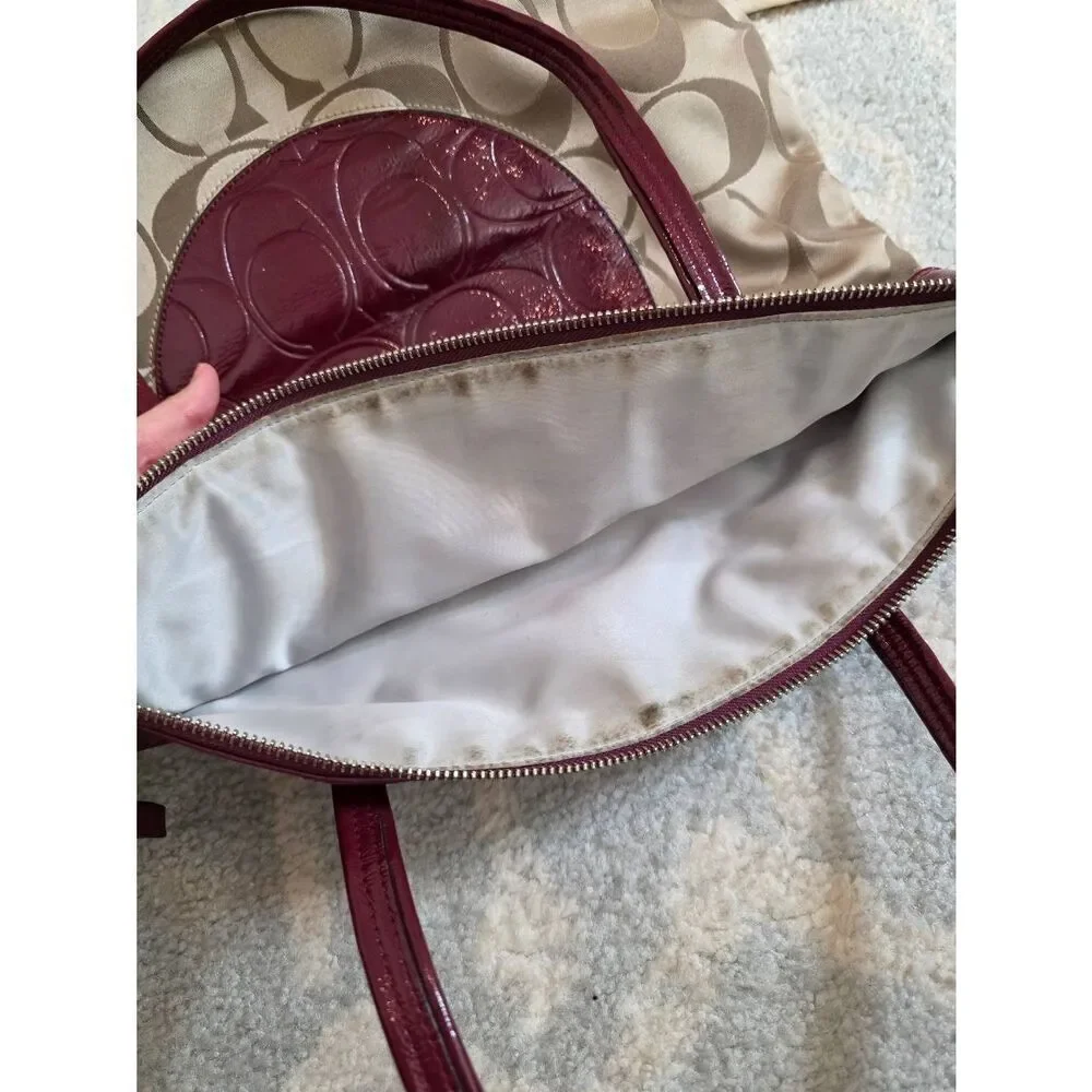 Coach Logo Laura Berry Purse Tote Shoulder Handbag